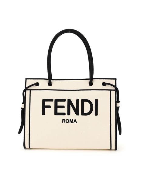 fendi roma bag black and white|Fendi roma bag tote.